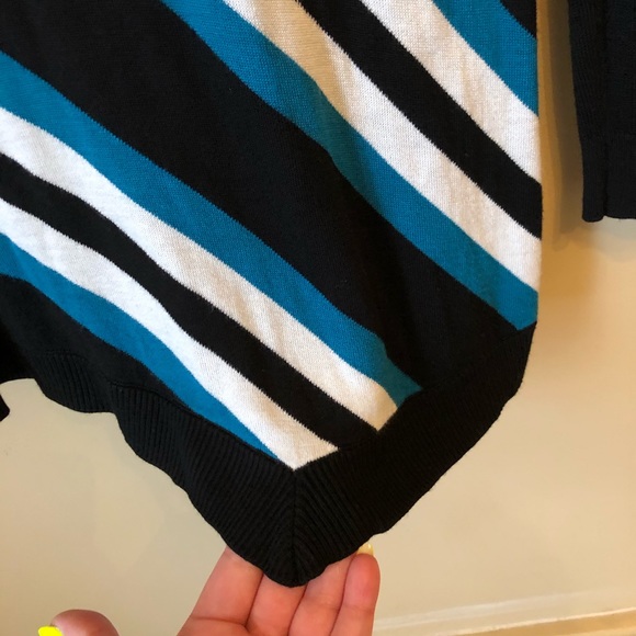 WHBM Asymmetrical Striped Sweater - Picture 2 of 10